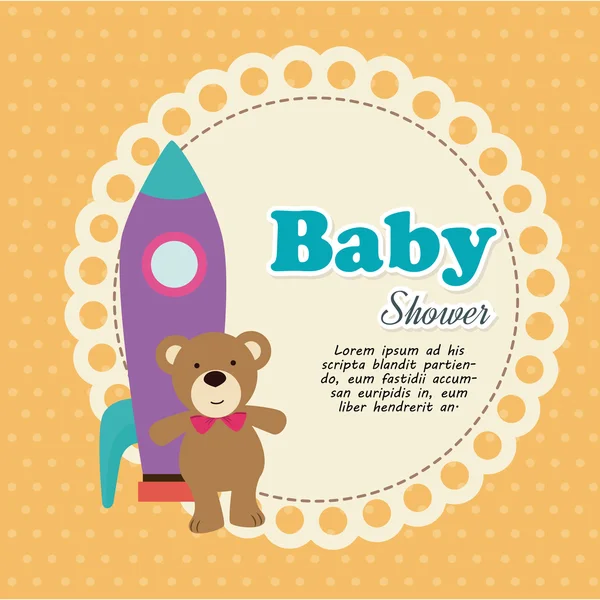 Baby douche ontwerp — Stockvector