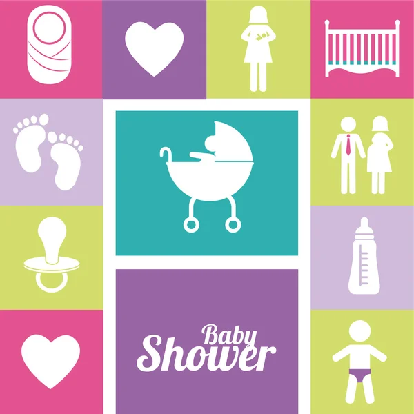 Baby shower design — Stock Vector