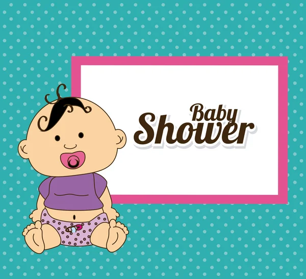 Projeto do chuveiro do bebê —  Vetores de Stock