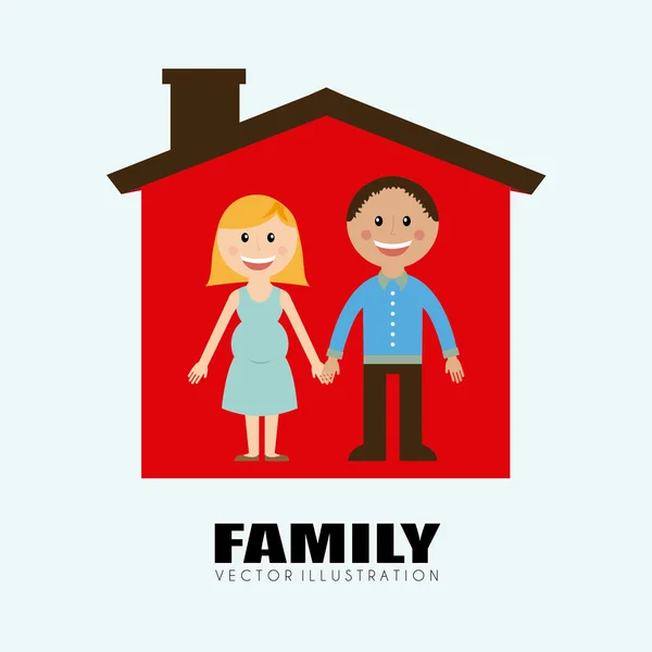 Familiendesign — Stockvektor