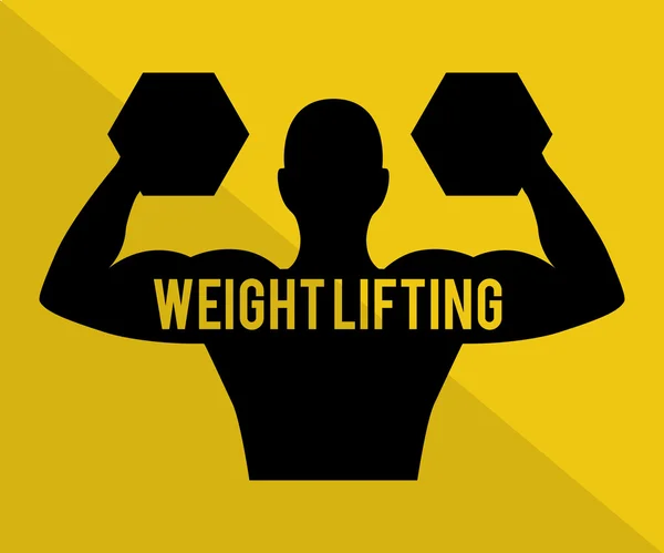 Weight lifting design — Stock Vector