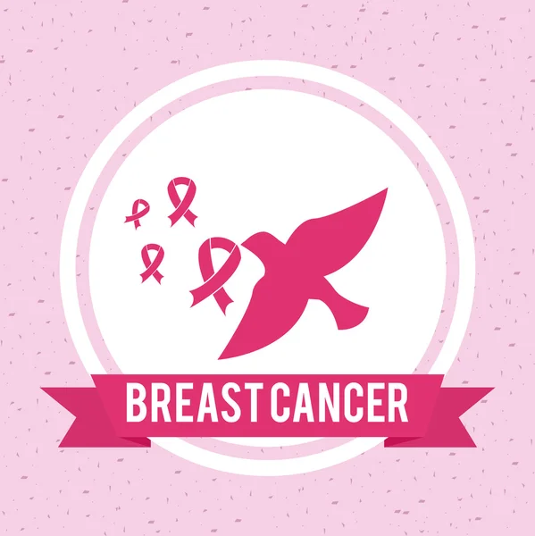 Breast cancer design — Stock Vector