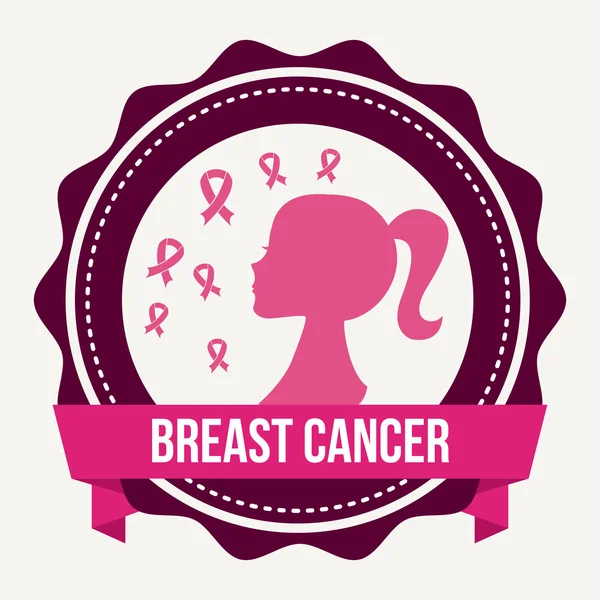 Diseño del cáncer de mama — Vector de stock