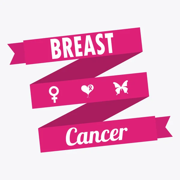 Breast cancer design — Stock Vector