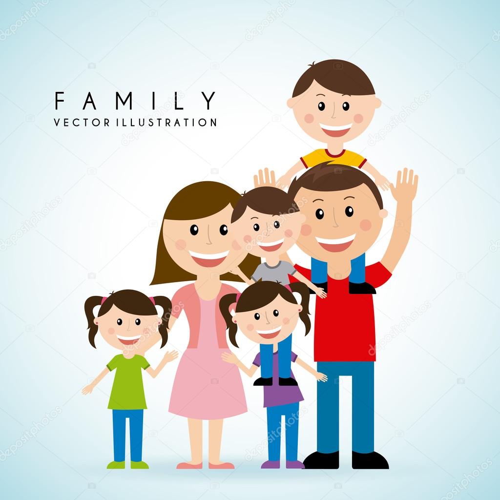 Familia feliz Vector Art Stock Images | Depositphotos