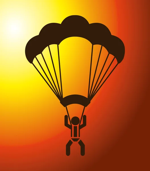 Paragliding ontwerp — Stockvector