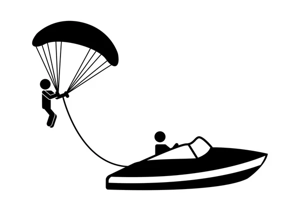 Paragliding design — Stockový vektor