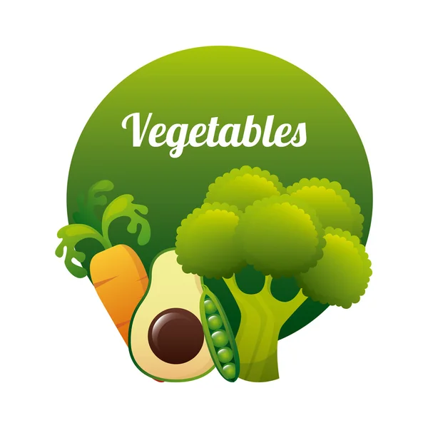 Vegetarische Gestaltung — Stockvektor