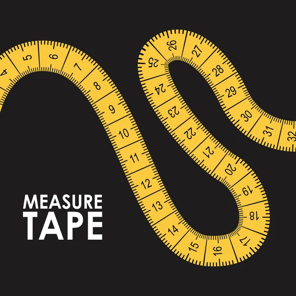 Measure tape design — Stock Vector