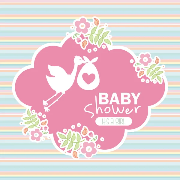 Baby shower design — Stock Vector