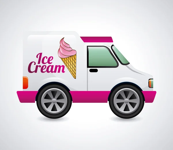 Diseño de camión de helado — Vector de stock