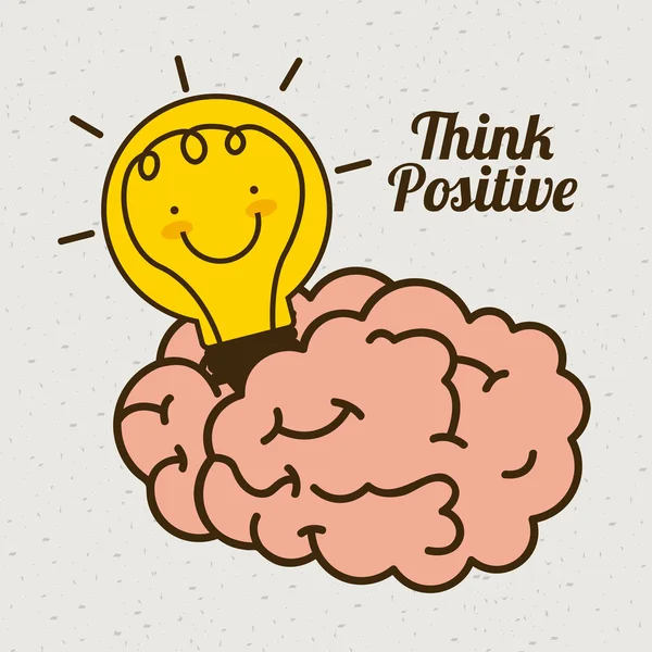 Think positive design — Stock Vector