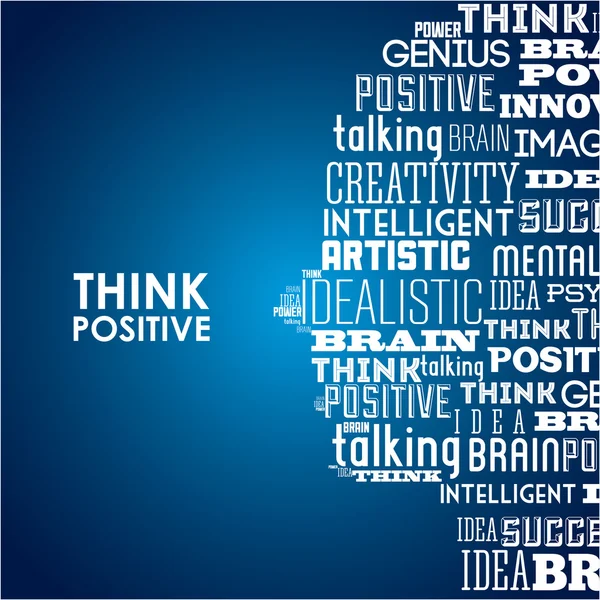 Think positive design — Stock Vector