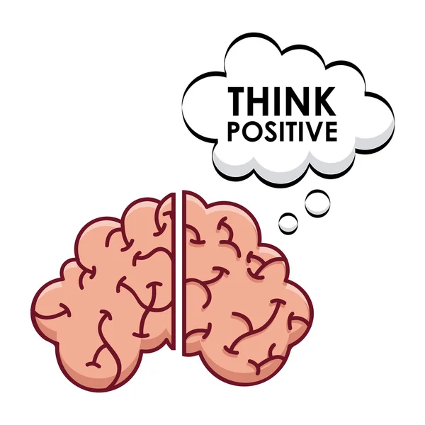 Think positive design — Stock Vector