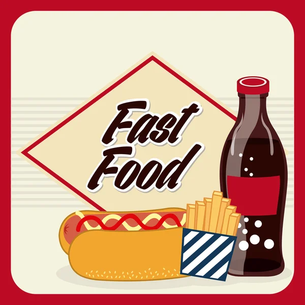Fast food tasarım — Stok Vektör