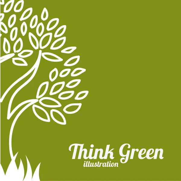 Think green design — Stock Vector