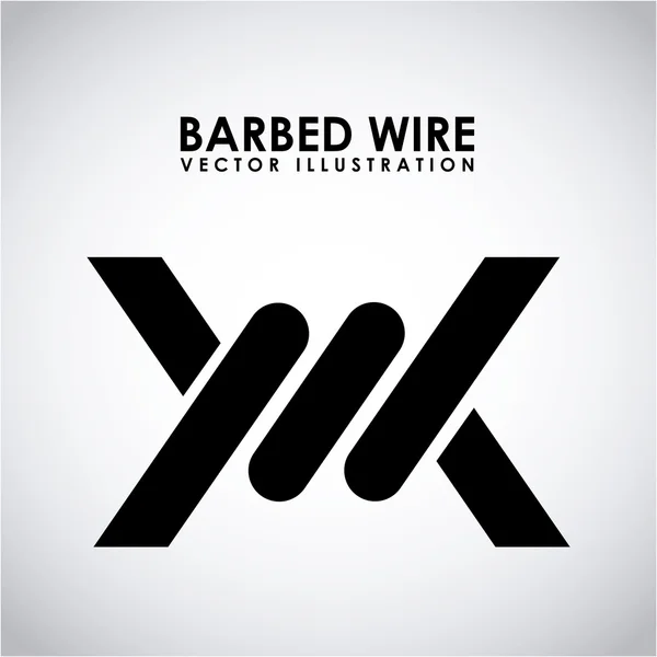 Barbed wire design — Stock Vector