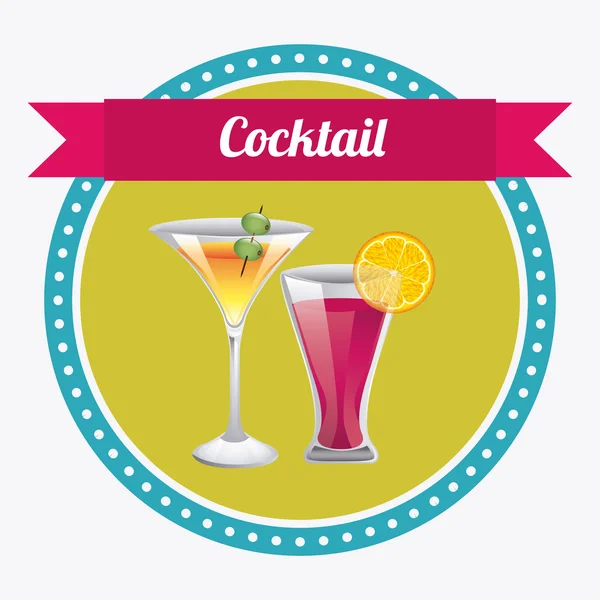 Cocktail ontwerp — Stockvector