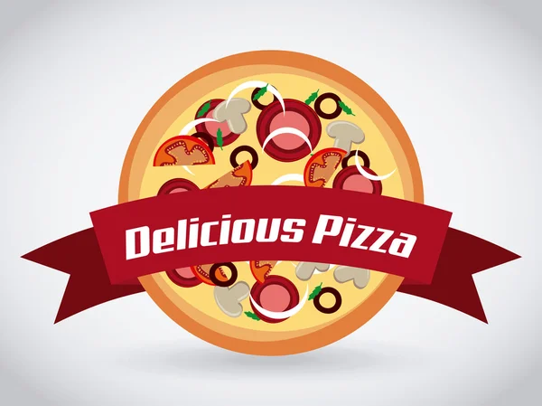 Conception de pizza — Image vectorielle