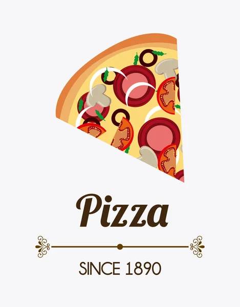 Desenho de pizza —  Vetores de Stock