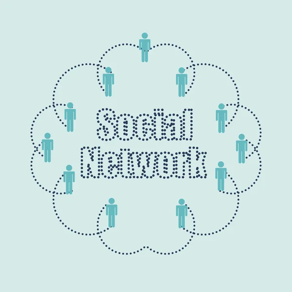 Progettazione social network — Vettoriale Stock