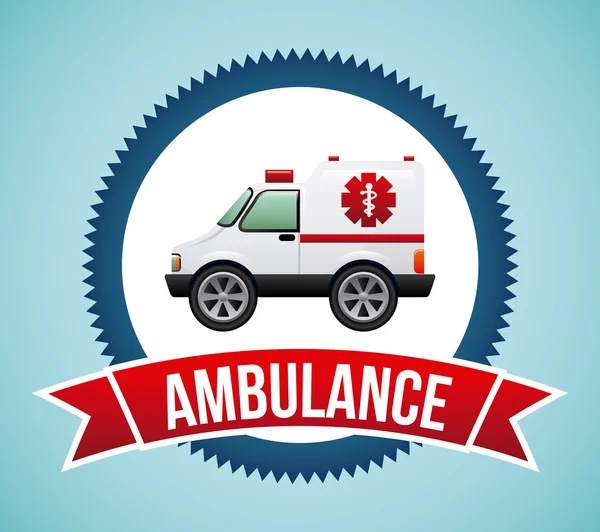 Desain ambulans - Stok Vektor