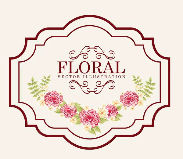 Desenho floral — Vetor de Stock