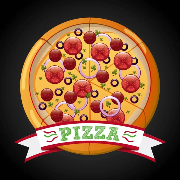 Pizza tasarım — Stok Vektör