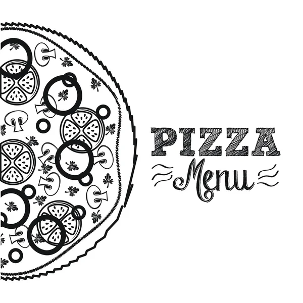 Desenho de pizza —  Vetores de Stock