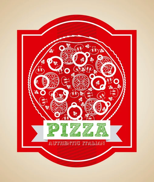 Design della pizza — Vettoriale Stock