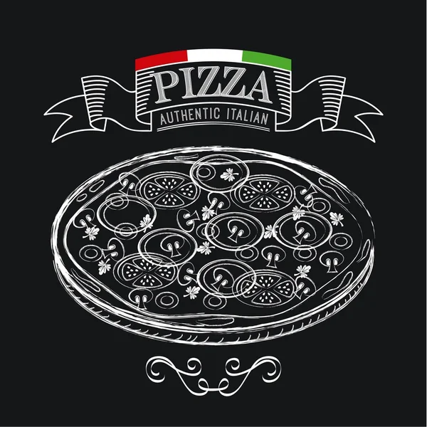 Pizza-Design — Stockvektor