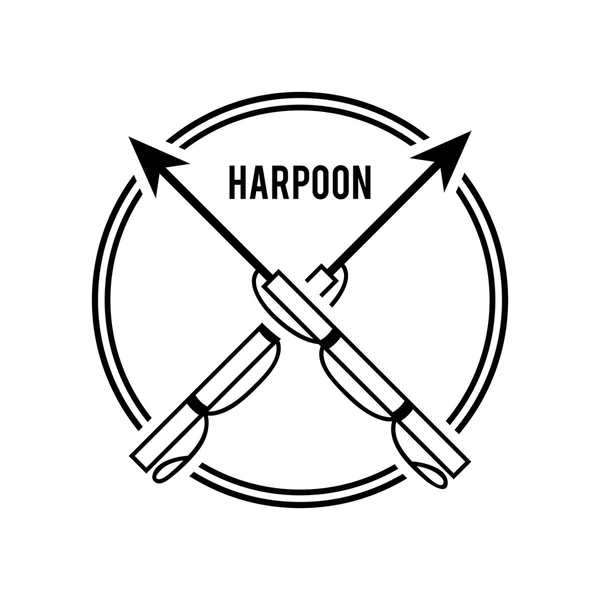 Harpoon design — Stock Vector