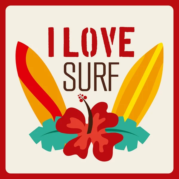 Diseño de surf — Vector de stock