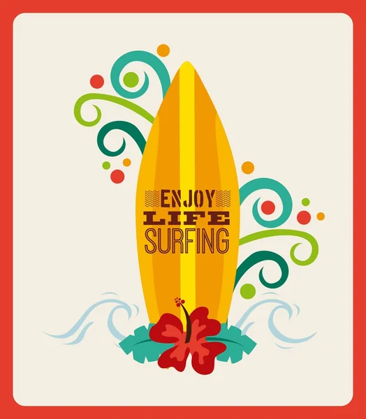 Surf design — Vettoriale Stock