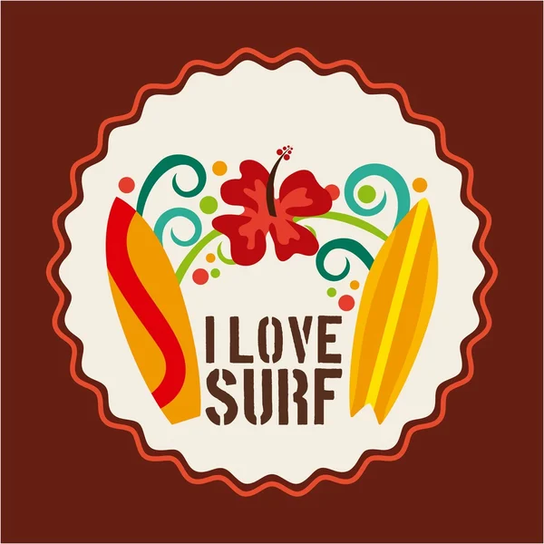 Surf design — Vettoriale Stock