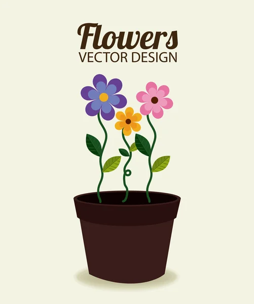 Ontwerp met bloemen — Stockvector