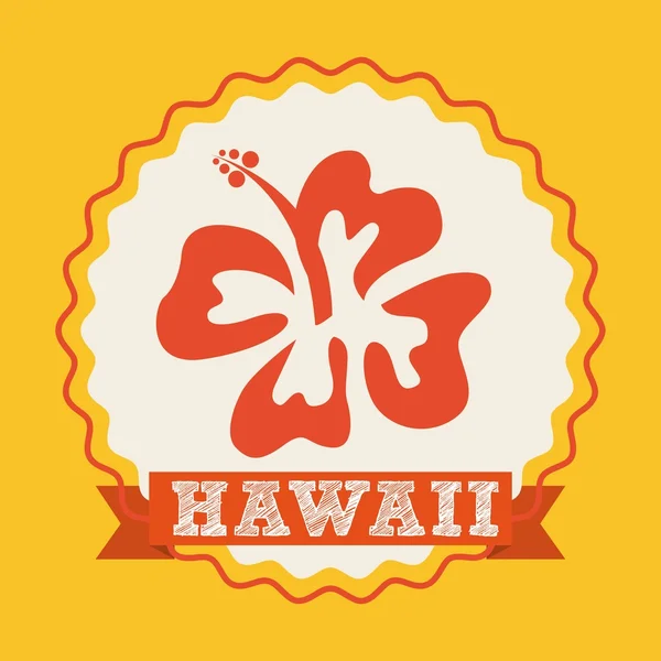 Hawaii ontwerp met bloemen — Stockvector