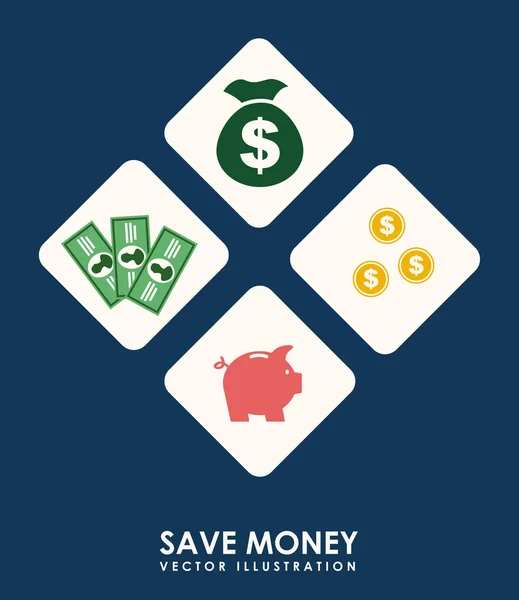 Save money design — Stock Vector