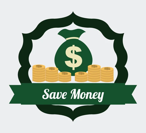 Save money design — Stock Vector