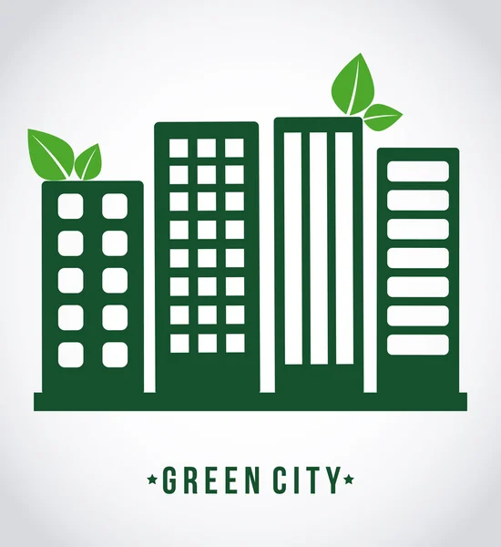 Groene stad design — Stockvector