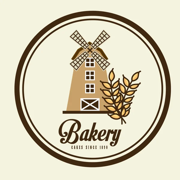 Mill bakery design — Stock Vector