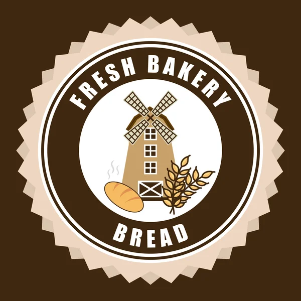 Projeto de padaria moinho — Vetor de Stock