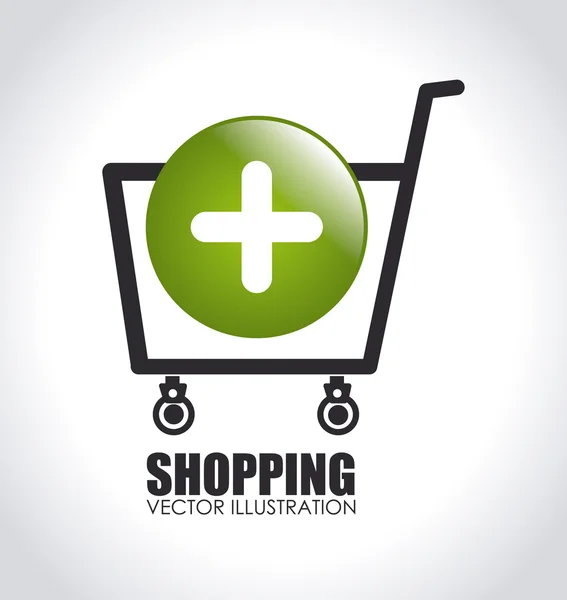 Design shopping — Image vectorielle