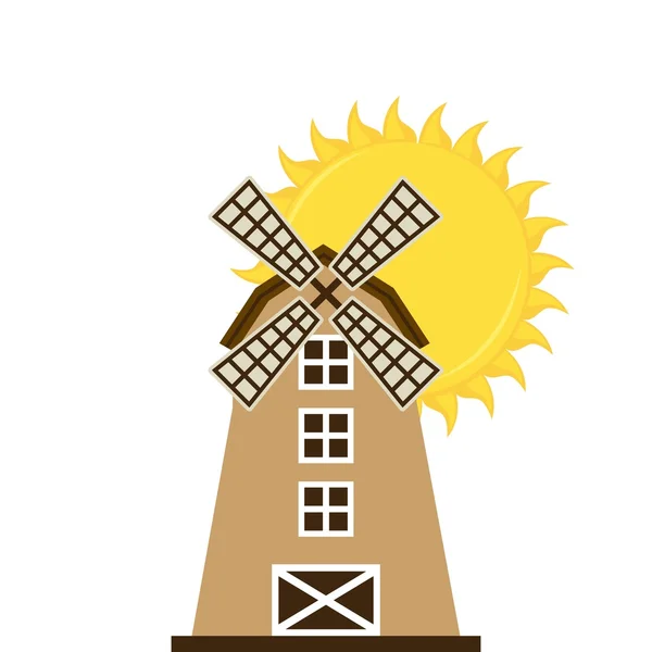 Molen ontwerp — Stockvector