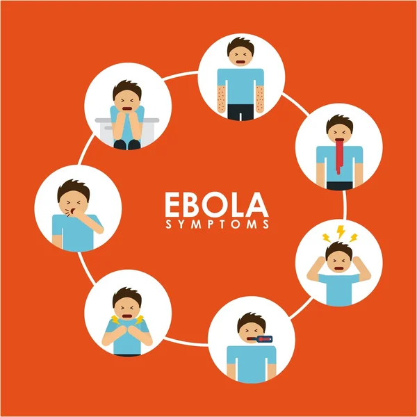 Desenho de ebola — Vetor de Stock