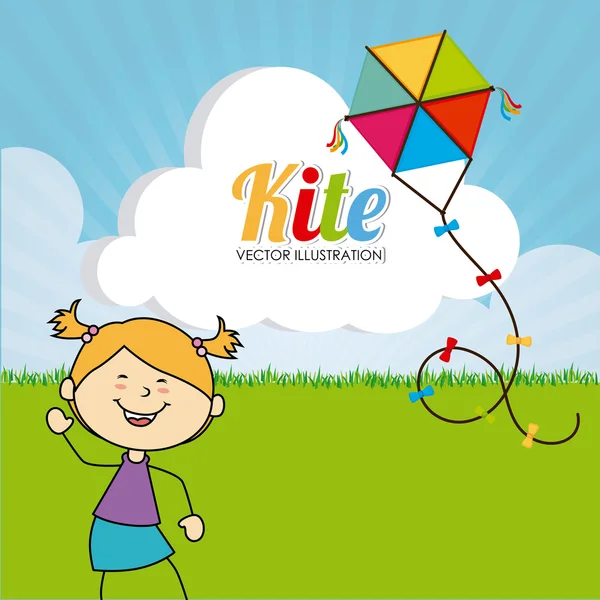 Kite ontwerp — Stockvector