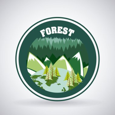 forest camping design  clipart