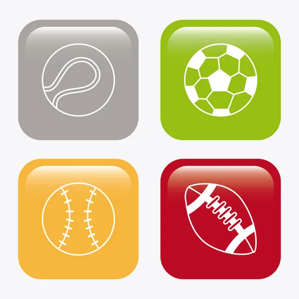 Sportowe piłki projekt — Wektor stockowy