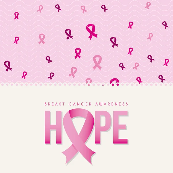 Breast cancer design — Stock Vector