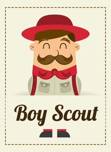 Boy scout ontwerp — Stockvector